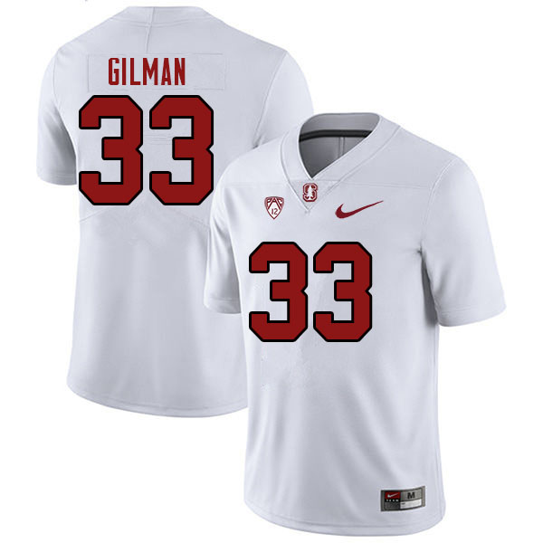 Men #33 Alaka'i Gilman Stanford Cardinal College Football Jerseys Sale-White